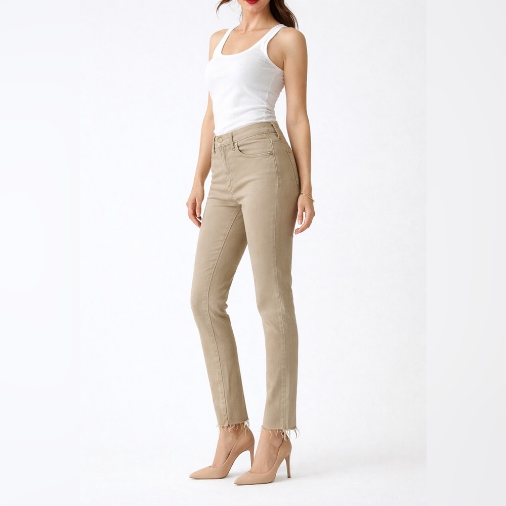 MOTHER High Rise Tan Jeans - Picture 2 of 8